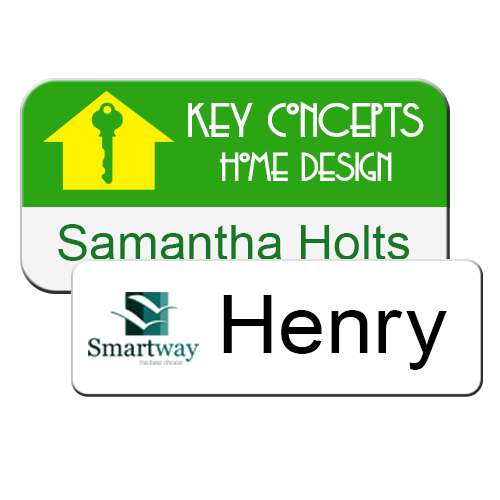Employee Name Badges & Tags Personalized, Metal & Plastic