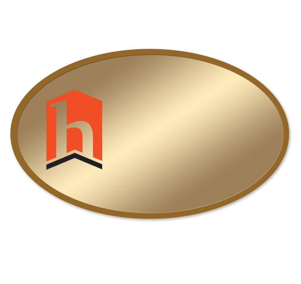 Small Oval Name Tags, Custom Engraved on Heavy Duty Plastic