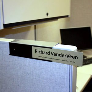 cubicle pins nameplate nameplates adhesive ideal alternative