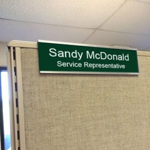 8x2 Office Name Plate Signs - Engraved Plastic - Nap Nameplates