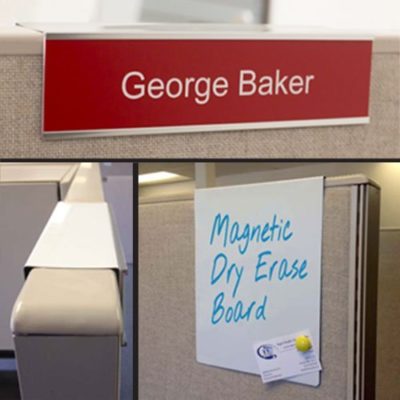 Quadruple Cubicle Name Plate Sign Holders 