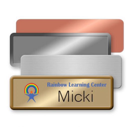 metal name badges