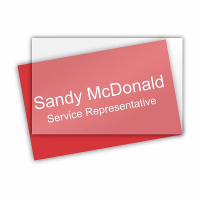 6-1/4" x 4" Plastic Inserts for Nameplate Holders / Pack of 10