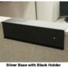 Cubicle nameplate holder in black and silver - Nap-Nameplates.com