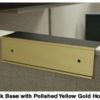 Cubicle nameplate holder in gold and black - Nap-Nameplates.com