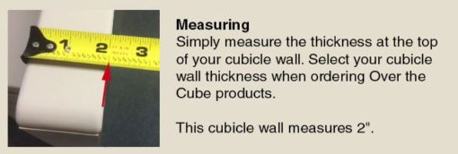 Measuring cubicle walls for Over the Cube nameplate holders and signs