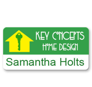Plastic employee name badges personalized with names, logos and more. Vibrant, scratch-resistant color printing. Design yours online! NapNameplates.com