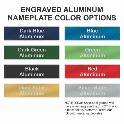 12" x 4" Office Nameplate Signs - Engraved Aluminum - Image 2