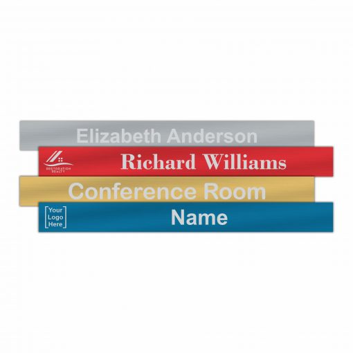 10" x 1" Office Nameplate Signs - Engraved Aluminum