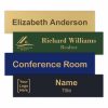 8" x 2" Magnetic Office Name Plate Signs - Engraved Brass