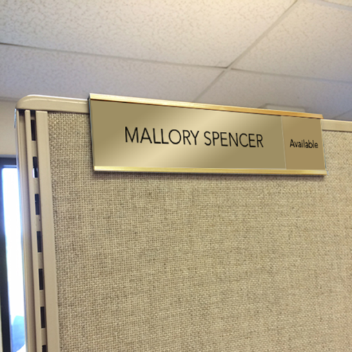 cubicle slider nameplates