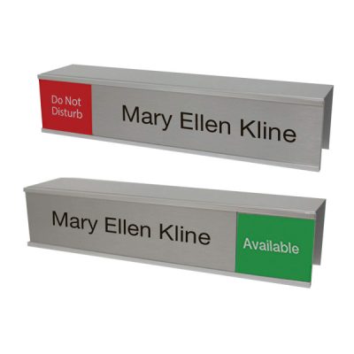 Cubicle Slider Signs and Name Plates with Custom-Printed Text - NapNameplates.com