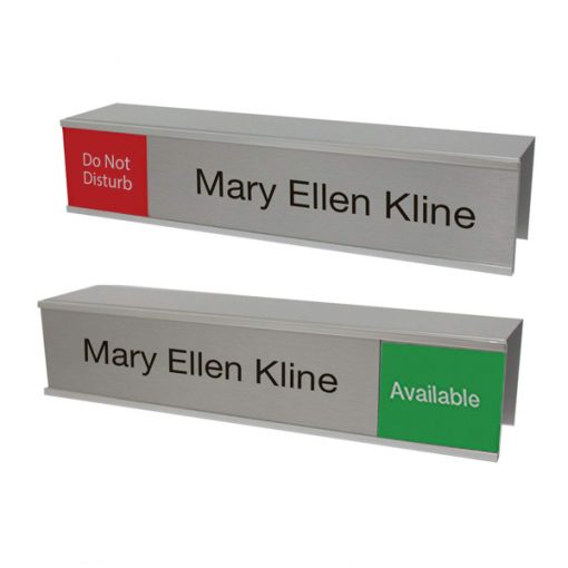 Cubicle Slider Signs and Name Plates with Custom-Printed Text - NapNameplates.com