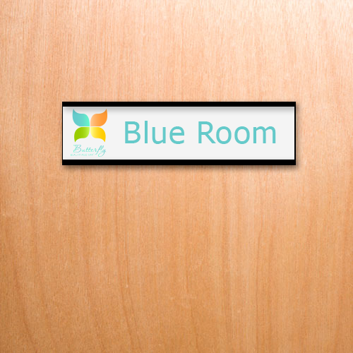 Metal nameplates for offices Metal name plates for offices are printed in full-color and are scratch resistant. Full color on white or metal background. Easily slide into holders. NapNameplates.com