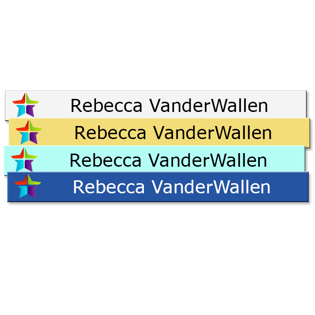 10x1 Custom Office Name Plates Full Color Printed Heavy Duty Plastic