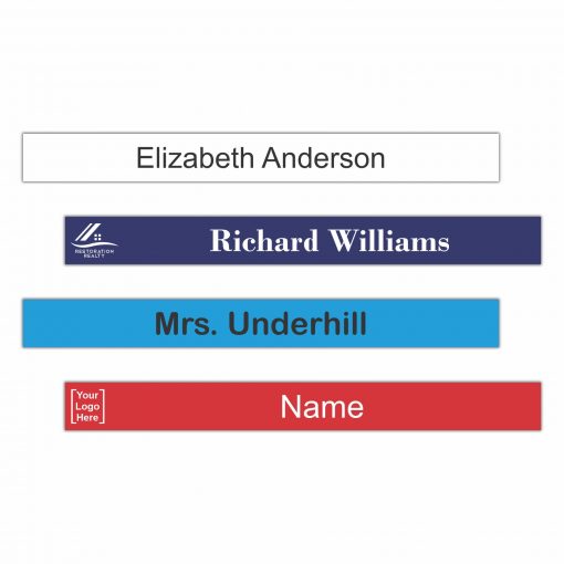 10" x 1" Office Name Plate Signs - Color-Printed Plastic