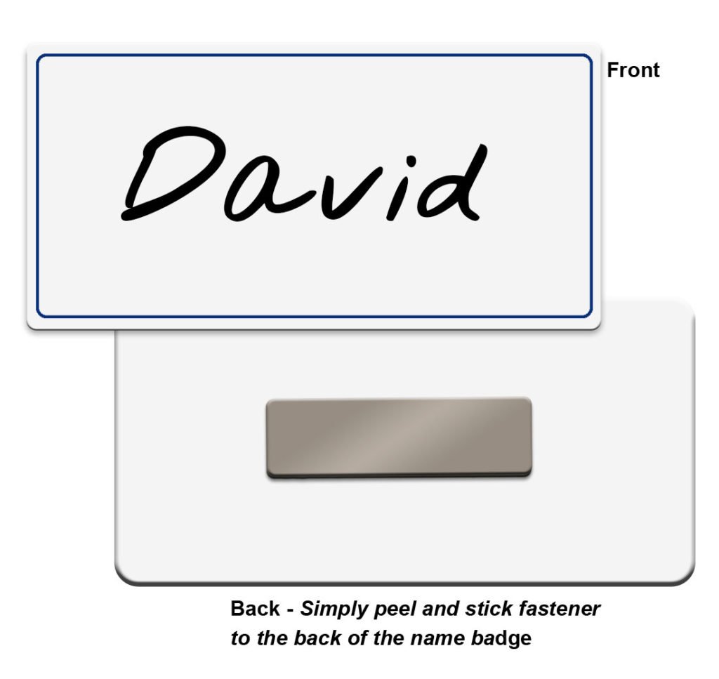 Blank Plastic Name Badges With Color Border Write On Or Print With A 
