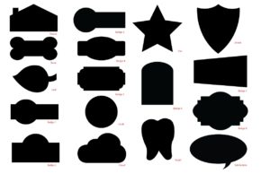 custom shape name badges tags