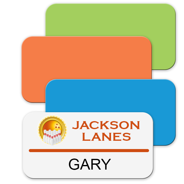 3 x 1.5 Magnetic Name Badges - Custom-Printed Plastic