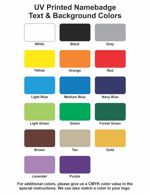3" x 1" Metal Name Tags - White or Colored Finish - Image 2