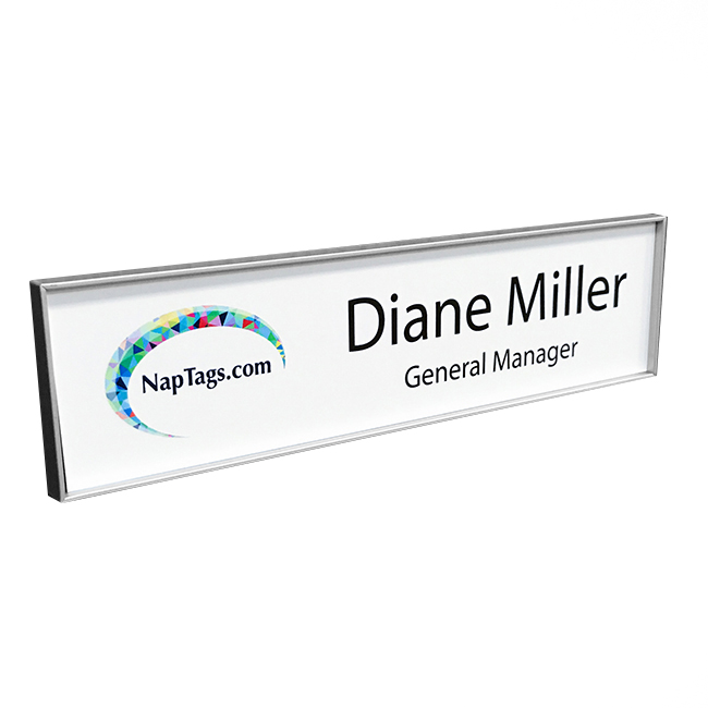 Hardware and Inserts are Not Included Sturdy and Elegant Silver Aluminum Wall Mount Name Plate Holder 8” X 2” Office Business Door Sign Holder Set of 6 