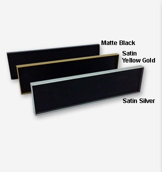 10 x 1 engraved aluminum nameplates in vibrant colors and personalized for employees, offices, lobbies and more. Low prices and fast shipping from NapNameplates.com