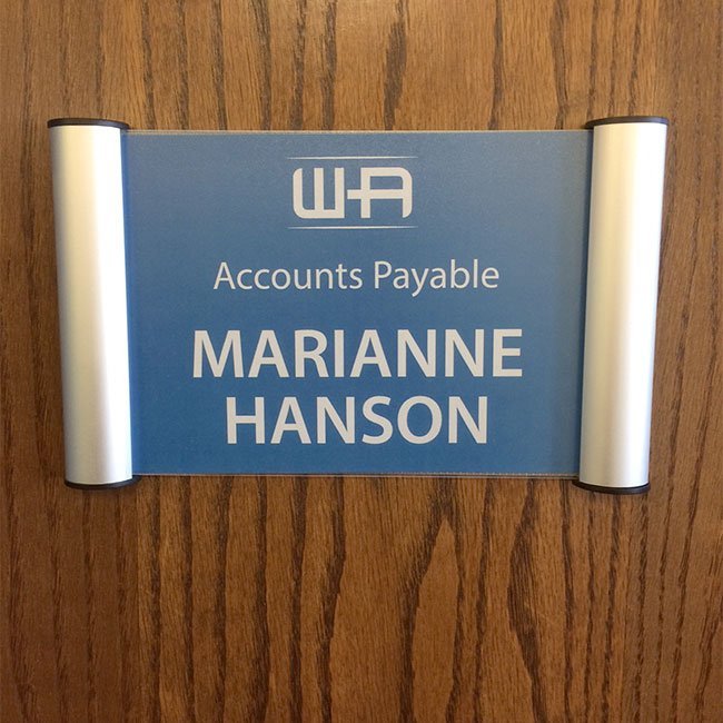 6x1 Office Nameplate Holders for Doors or Walls