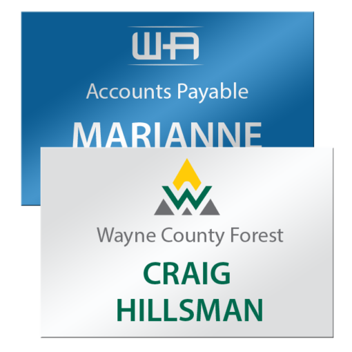 Large Metal Name Plates for Offices 7-1/2" x 5" - NapNameplates.com