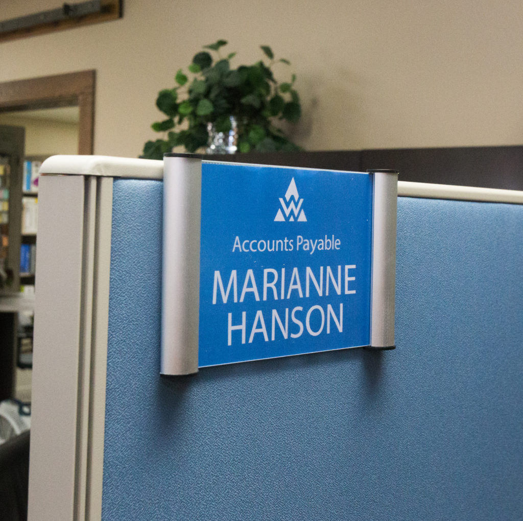 Cubicle Snap Name Plate Frame