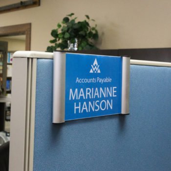 cubicle name signs plates plate cubicles holders nameplates frames snap glass