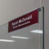 glass cubicle nameplate holder