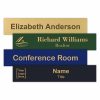 10" x 2" Executive Office Nameplate Signs - Engraved Brass