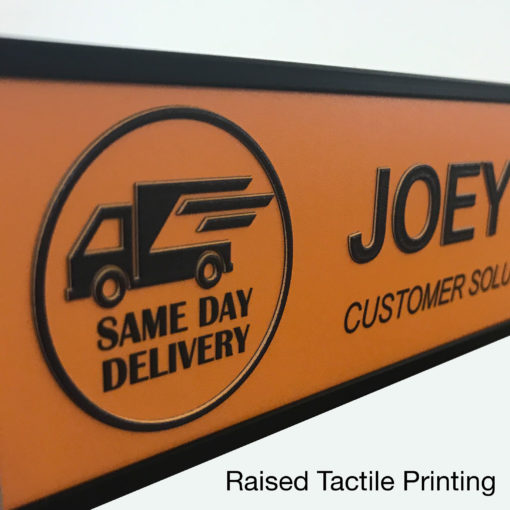 tactile printed nameplates