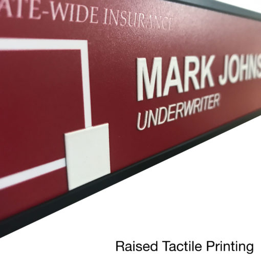 tactile printed nameplates