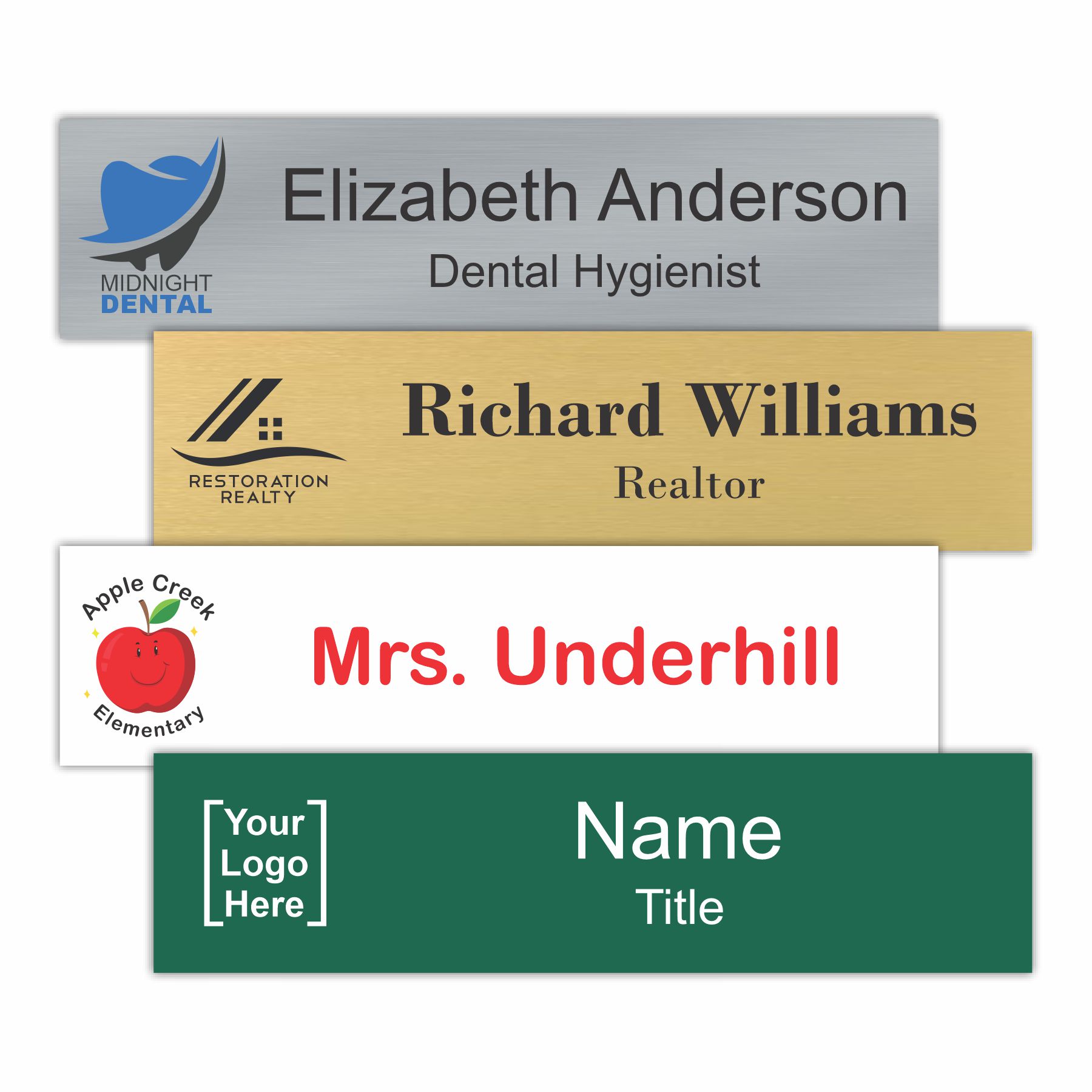 OFFICE DOOR WALL NAME PLATE EXECUTIVE SIGN TWO TONE WITH ACRYLIC BACK 2" X 8" 