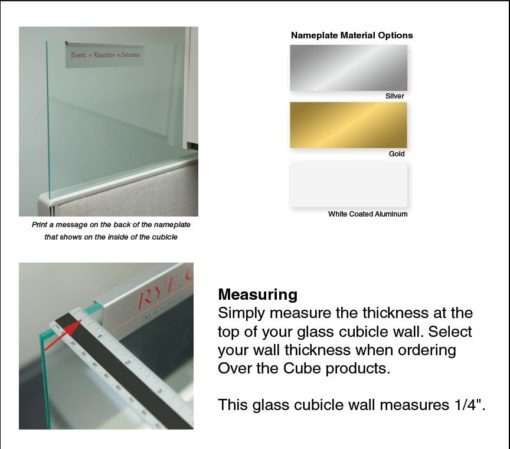 glass cubicle nameplate