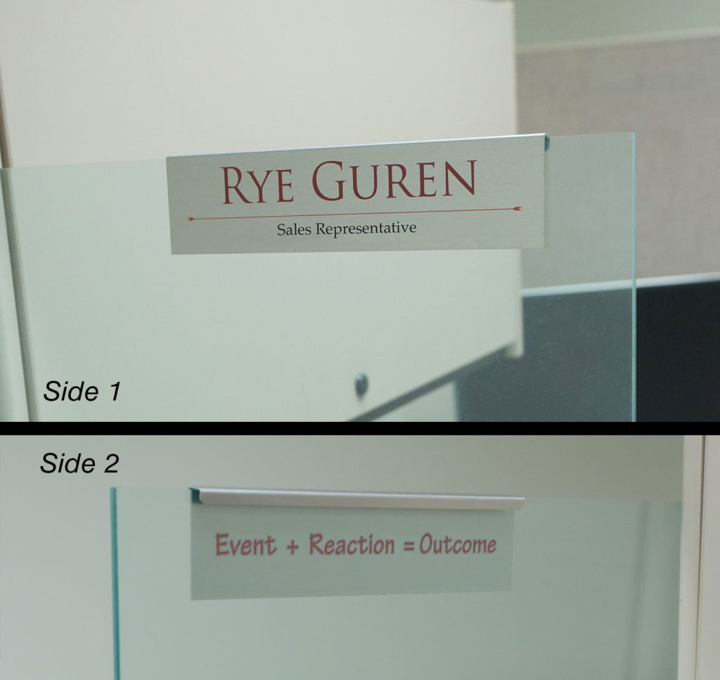 Glass Cubicle Nameplates NapNameplates