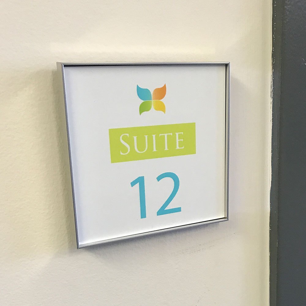 Office Sign with Frame 4x4