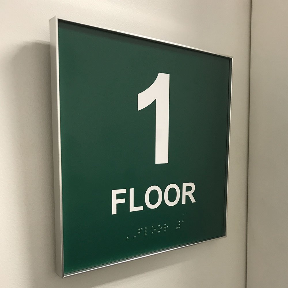 Custom ADA Signs 4x4, printed in full-color on metal - NapNameplates.com