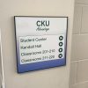 Custom Metal Office Sign with Frame, 8.5" x 8.5" - Image 2