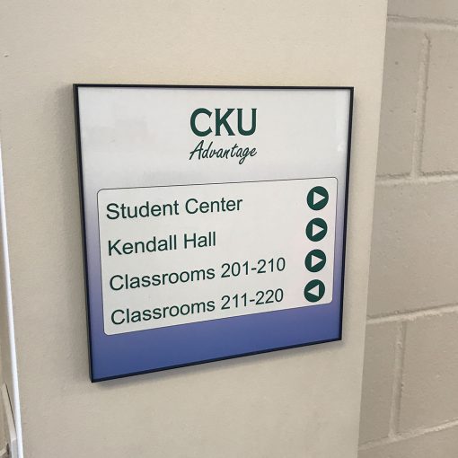Custom Metal Office Sign with Frame, 8.5" x 8.5" - Image 2