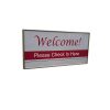 Custom Metal Office Sign with Frame, 4"x8-1/2"