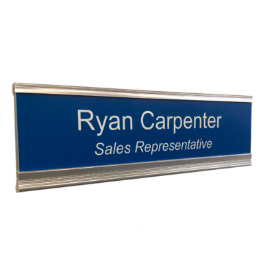 Office Name Plate Holder Fits Standard Wall Mount and Desk Top Name Plates 