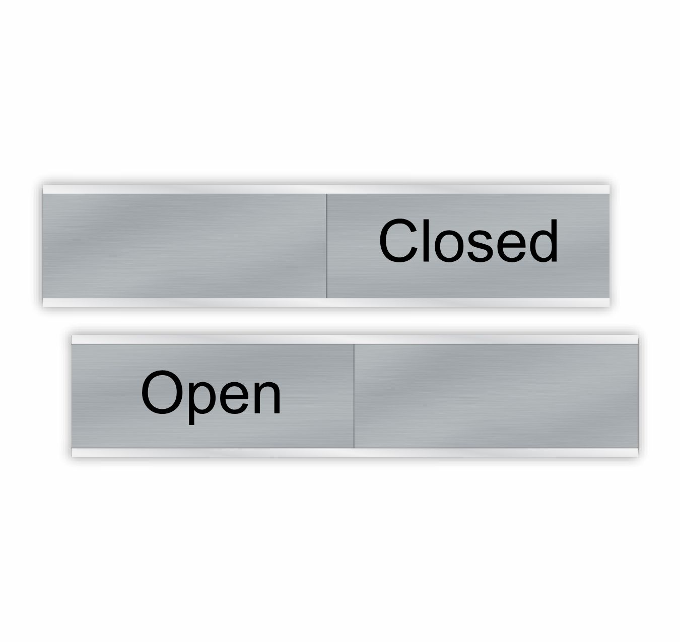 Open / Closed Slider Signs 6″ x 1″ or 10″ x 2″ NapNameplates