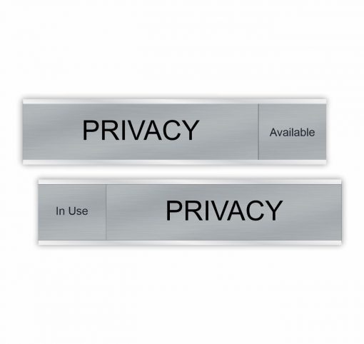 Privacy Slider Signs 6" x 1" or 10" x 2"