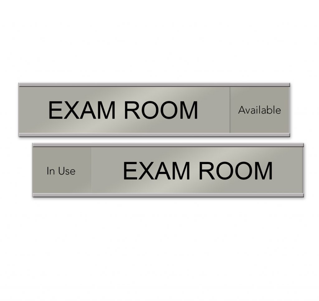 Exam Room Slider Signs 6"x1" or 10"x2" NapNameplates