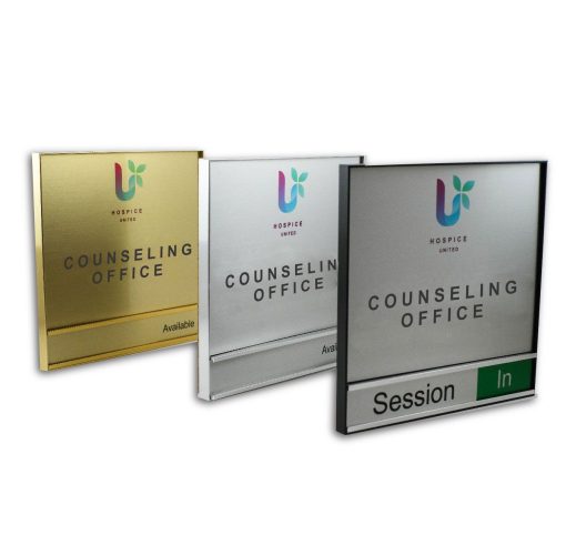 Custom Framed Slider Sign 6" x 6" or 8.5" x 8.5" - Square Corners