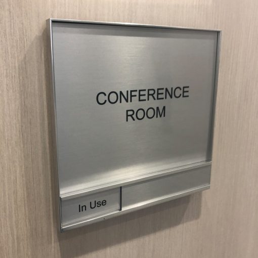 Conference Room Framed Slider Sign 6" x 6" or 8.5" x 8.5" - Square Corners - Image 2