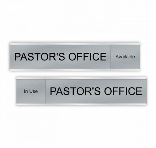 Pastor's Office Slider Signs 6" x 1" or 10" x 2"