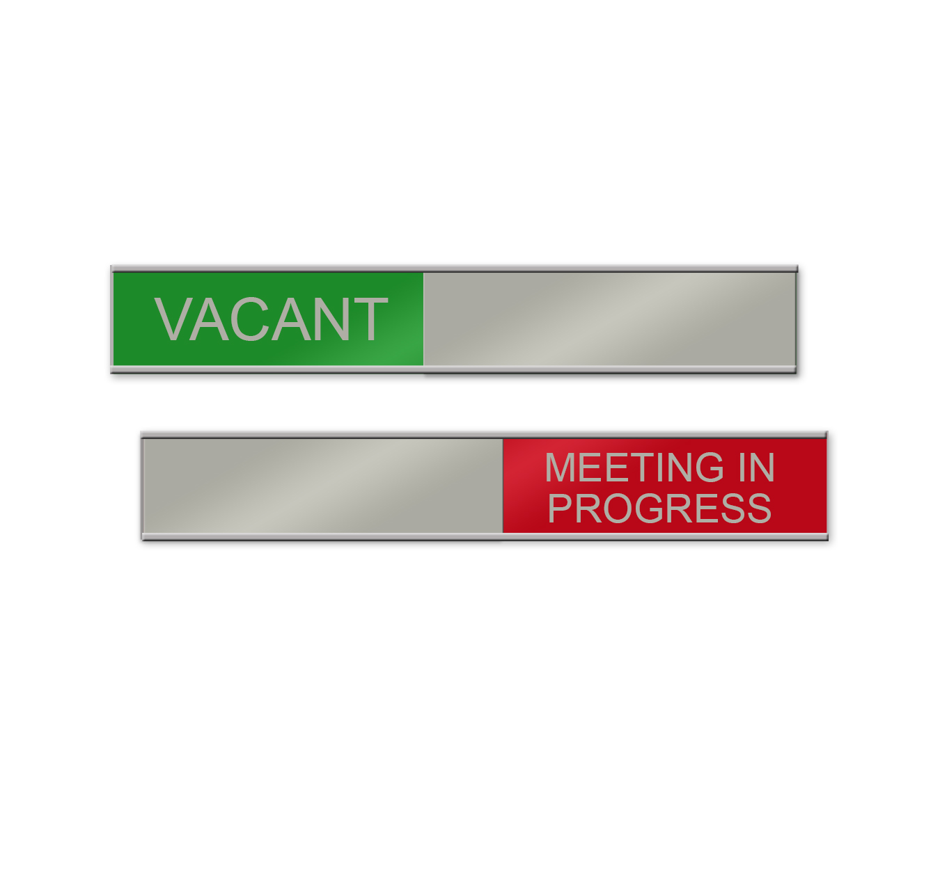 Meeting In Progress Vacant Slider Signs Napnameplates